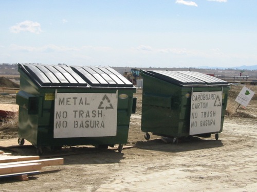 Construction waste dumpsters