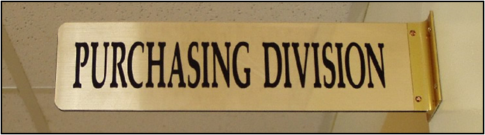 Purchasing division sign