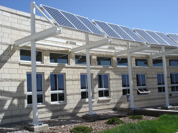 PV panels on a building